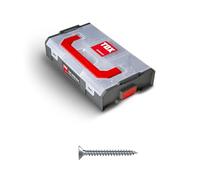 TOX L-BOXX Mini viti per pannelli truciolari 3 + 3,5 mm assortimento TX, regolabili individualmente, impilabili e bloccabili, incluse viti per legno con azionamento TX, 700 pezzi, 094903206