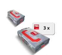 TOX L-BOXX Set di mini valigette di assortimento, impilabili e a scatto con sistema L-BOXX, divisibili in 6 scomparti, per riporre in modo chiaro e organizzato tasselli e viti, set di 3, 094909147