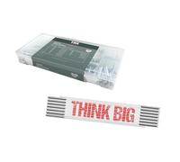 TOX Set di molle (200 pezzi) + metro pollice THINK BIG 3 m, molle di trazione e molle a compressione in 20 misure e scatola per il trasporto, diametro 4,0 - 9,5 mm, lunghezza 10 - 79,5 mm + barra del