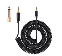 Toxaoii Cavo audio a spirale QC45, cavo audio di ricambio compatibile con cuffie Bose QuietComfort QC 45, QC35 II, QC 35, OE2 OE2i Soundlink SoundTrue con adattatore da 6,35 mm, da 2,5 mm a 3,5 mm