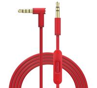 Toxaoii, cavo audio di ricambio con microfono e controllo in linea, compatibile con cuffie Beats Solo 2/Solo 3/Studio 3/Pro/Detox/Wireless/Mixr/Executive/Pillola (4,6 m, rosso)