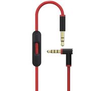 Toxaoii - Cavo di ricambio audio con microfono in linea e controllo, compatibile con cuffie Beats Solo 2/Solo 3/Studio 3/Pro/Detox/Wireless/Mixr/Executive/Pill (Nero-rosso)