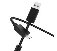 Toxaoii Cavo di ricarica di ricambio da micro USB a USB A, compatibile anche con Logitech G633 G633s, compatibile anche con tastiera logitech, mouse, telefoni Android con porte micro USB (2 m, nero)