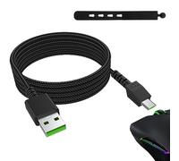 Toxaoii Cavo di ricarica USB micro intrecciato per mouse, Naga Pro 20000 DPI, cavo di ricarica compatibile con Razer Naga Pro, DeathAdder V2 Pro, Basilisk, Viper Ultimate, cavo di ricarica wireless