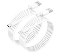 Toxaoii Kindle - Cavo di ricarica micro USB e USB C, per Kindle Paperwhite, Oasis, Scribe, Fire Tablet, Fire HD, tablet per bambini, confezione da 2, colore: bianco, 150 cm