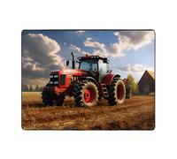 TOXOCMDKLE Area Rugs Tappetini antiscivolo Fantasy Farm Tractor Tappeto per soggiorno Zerbino vintage Decorazione per la casa Tappeto lavabile per camera da letto sala da pranzo 160 x 120 cm