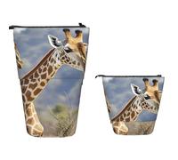 TOXOCMDKLE Astuccio telescopico di grande capacità portapenne con cani husky, astuccio per cancelleria pop up, astuccio retrattile per matite in piedi, borsa per cosmetici per forniture per ufficio