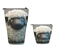 TOXOCMDKLE Astuccio telescopico di grande capacità portapenne con cani husky, astuccio per cancelleria pop up, astuccio retrattile per matite in piedi, borsa per cosmetici per forniture per ufficio