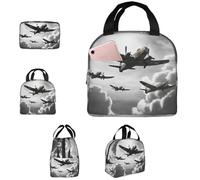 TOXOCMDKLE Borsa termica per il pranzo per donne e uomini, portatile, riutilizzabile, per il pane, la guerra mondiale, per lavoro, picnic, viaggi