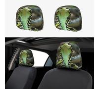 TOXOCMDKLE Copertura per poggiatesta auto, 2 pezzi, traspirante, copertura per poggiatesta auto, universale, antipolvere, copertura decorativa