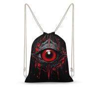 TOXOCMDKLE Zaino con coulisse Eye of Hell String Bag Pieghevole Sackpack Sport Gym Bag per Shopping Yoga, Occhio dell'Inferno, 35x50cm