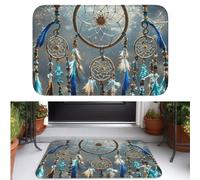 TOXOCMDKLE Zerbino in velluto di cristallo, antiscivolo, per porta d'ingresso, con acchiappasogni, lavabile in lavatrice, per interni ed esterni, 40 x 60 cm