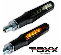 ToXx LED Luci di Posizione Indicatore Nero Tinto Frecce Moto Davanti