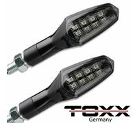 ToXx LED Mini Indicatore Set Nero Omologati Davanti Posteriore Moto Scooter Quad