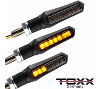 ToXx LED Moto Mini Indicatore Marcia Nero Corto 12V Universale Contrassegno E
