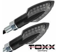 ToXx Moto Scooter LED Mini Indicator Nero Tinto E-Controllato Universale 12V
