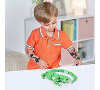 Toy 116 - Giocattoli con animali stampati in 3D, con elefanti e modelli articolati con giunti mobili, scrivania per l'apprendimento del filamento | Playroo in aula (verde chiaro, B)