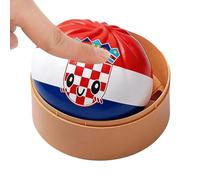 Toy Ball, Realistic Cute Bun, Soft Tool with Flag Style, Toy for Kids Teens, Fun Aid, Practical Support for Adults Soccer Fan Home School Office Travel Relaxation Holiday Celebration Event