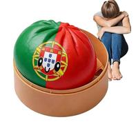 Toy Ball, Realistic Cute Bun, Soft Tool with Flag Style, Toy for Kids Teens, Fun Aid, Practical Support for Adults Soccer Fan Home School Office Travel Relaxation Holiday Celebration Event