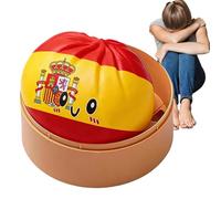 Toy Ball, Realistic Cute Bun, Soft Tool with Flag Style, Toy for Kids Teens, Fun Aid, Practical Support for Adults Soccer Fan Home School Office Travel Relaxation Holiday Celebration Event