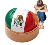 Toy Ball, Realistic Cute Bun, Soft Tool with Flag Style, Toy for Kids Teens, Fun Aid, Practical Support for Adults Soccer Fan Home School Office Travel Relaxation Holiday Celebration Event