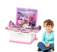 Toy Book Charm Keychain - 3D Mini Popup Fidget Toy, Cute Backpack Key Ring Accessory | Fun Creative Charm Gift Boys Girls Kids, Small Portable Toys For School Bags Travel Everyday Use