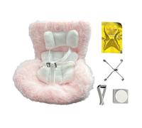Toy Car Seat, Plush Cradle Carrier, Soft Doll Seats with Straps, Cute Lightweight Design, Doll Travel Accessory for Vehicle Decor, Nursery, Kids Play, Pink and Blue