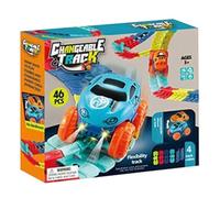 Toy Car Track Set - ABS Light Up Educational Vehicle Playset, Interactive Racing Toy Car | STEM Learning Activity Set For Kids Boys Girls Bedroom, Preschool, Kindergarten, School, Party Gift Use