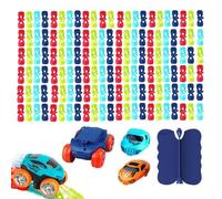 Toy Car Track Set - ABS Light Up Educational Vehicle Playset, Interactive Racing Toy Car | STEM Learning Activity Set For Kids Boys Girls Bedroom, Preschool, Kindergarten, School, Party Gift Use
