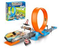 Toy Car Track Set, Construction Truck And Track Play Kit, ABS 360 Degree Wall-Climbing Vehicle Game For Kids, Creative Toddler Activity For Birthday, Easter, Party, Travel, Outdoor Fun, 9280g Or 640g)