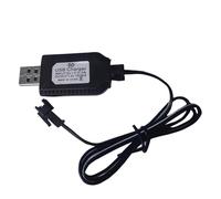 Toy Charger - USB Lithium Battery Drone Charger Cable For 7,4 V SM-2P, SM-3P, and -4P Connectors - 1000 mAh Fast Charging Cord For RC Helicopters, Quadcopters, and Toy Aircraft Accessories