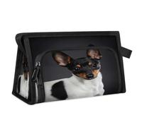 Toy Fox Terrier Dog Travel Toiletry Bag per donne uomini ragazze ragazzi stampe cane multifunzionale sacchetto trucco borsa lavaggio articoli da toeletta cosmetici organizzatore doccia borsa, Colore,