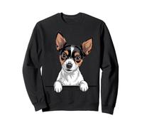 Toy Fox Terrier Funny Peeking TFT Puppy Puppy Lover Felpa