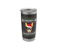 Toy Fox Terrier Natale Bicchiere termico in acciaio inox doppia parete