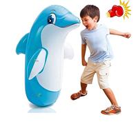 Toy Imagine Dolphin Hit Me Toy 3-D gonfiabile animale giocattolo | Base d'acqua e base d'aria per bambini | Sacco da boxe in PVC per bambini | Giocattolo attività per bambini dai 3 anni in su