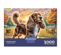 Toy Long-haired Eared Dog 1000 Pezzi Cartoncino Premium Set Di Puzzle Adorable Pet Impossibilmente Difficile Giocattolo Di Compleanno Puzzle Per Adulti E Bambini 70x50cm/1000pcs