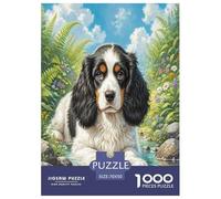 Toy Long-haired Eared Dog 1000 Pezzi Puzzle Difficile Regalo Per Gli Amanti Dei Per Adulti E Bambini Dai 12 Anni Confezione Di Alta Qualità Sfide Extra Divertenti Intrattenimento Creativo 70x50cm/100
