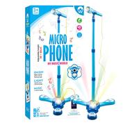 Toy Microphone - ABS 89cm, Interactive Music, Speech Feedback Feature | Colorful Light Fun Creative Play, Adjustable Stand For Boys, Girls, Kindergarten Students, Family Gatherings, Friends