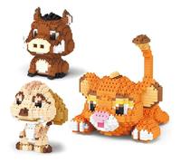 TOY PLAYER Ideas - Mini set di mini mattoncini da costruzione, leone, maialino, suricato, 1856 pezzi, per adulti, regalo per feste per bambini, ragazzi e ragazze dai 14 anni in su
