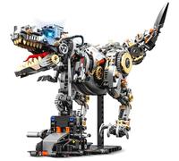 TOY PLAYER Idee, giocattolo meccanico a forma di dinosauro giurassico con luce, giocattolo creativo T-Rex per la casa e l'ufficio, regalo per adulti e ragazzi da 8 a 12 anni (1268 pezzi)