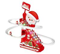 Toy Slide - Toddler Indoor Slide, Santa Fun Slidee Roller Toys, Electric Snowman Coaster With Light Music Track Activity For Boys Girls Toddler Children Outdoor Indoor Home And Play