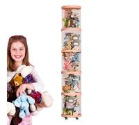 Toy Storage Tube with Wheels, Stuffed Animal Storage Solution, Plush Animal Toy Organizer, Vertical Storage Tube for Stuffed Toys, Toy Storage for Bedroom, Space Saving Toy Organizer, Toy Storage Tube