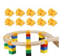 Toy Train Track Adapter Set, Wooden Train Connectors, Wooden Railway Connectors with Easy Fit Design, Natural Wood Track Accessories, Interactive Play Accessories for Boys Girls Bedroom Playroom