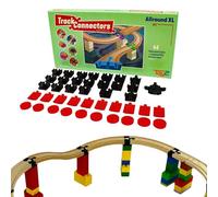 TOY2 Allround XL - Set di 41 connettori per binario compatibili con Brio & Lego Duplo