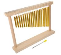 TOYANDONA 1 Impostato Campanelli eolici a venti toni wind chimes carillon riga suono Musica Doppio rintocchi tono giocattoli di campanelli eolici strumenti a percussione Tiglio Golden