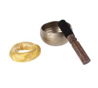 TOYANDONA 1 Impostato Lode ciotole rintocchi Titolari leggero piedistallo portatili meditazione pad spirit Decorazione ciotola del suono di Buddha campana tibetana ciotola nepalese legno