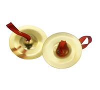 TOYANDONA 1 Paio strumenti musicali piatti per bambini rintocchi delle dita piatti in ottone appendiabiti per auto cappello pazzo piccoli piatti zille delle dita mini strumento musicale