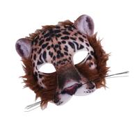 TOYANDONA 1 Pc Maschera Di Peluche Costume Cosplay Mascherato Maschere Di Gatti Realistiche Arredamento Semimaschera Del Costume Maschera Per Metà Animale Leopardo Pizzo Tessuto Non Tessuto