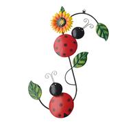 TOYANDONA 1 Pezzo Decorazione di scarabei in Ferro battuto sospeso all'aperto Carino Parete Signora Decorazione del Giardino delle api Muro di Coccinella Ferro da Stiro: Rosso