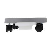 TOYANDONA 1 Pz Vassoio di Fiori Rimovibile su Ruote scivola Regolabile Lanciatore Stand per Vaso con Le Ruote pianta Piccolo Vassoio per Bonsai Mobile Vassoio per fioriera in plastica Grigio